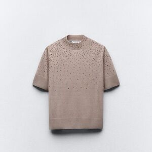 Zara shiny knit top ref: 6427/010. Final Sale